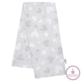 New Baby pelenka tetra szürke szívecskék