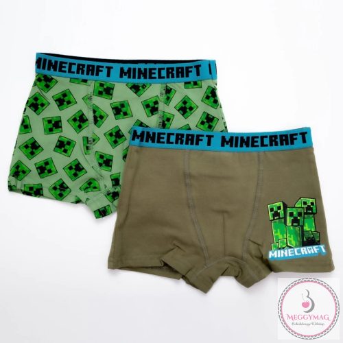Minecraft Green Mob gyerek boxeralsó 2 darab/csomag 12 év / 152 cm