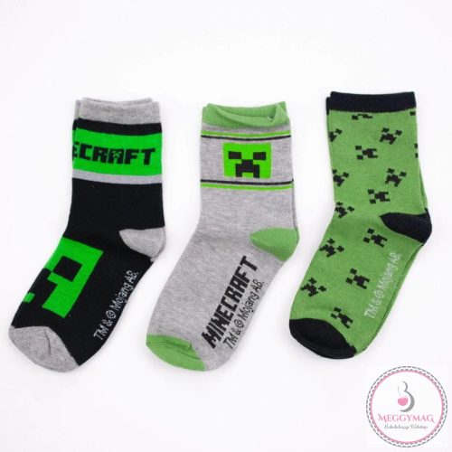 Minecraft Creeper gyerek zokni 27/30