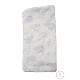 Wellsoft babatakaró mintás 70×100 - Kék elefánt 