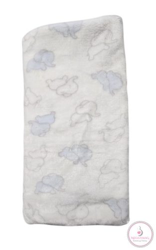 Wellsoft babatakaró mintás 70×100 - Kék elefánt 