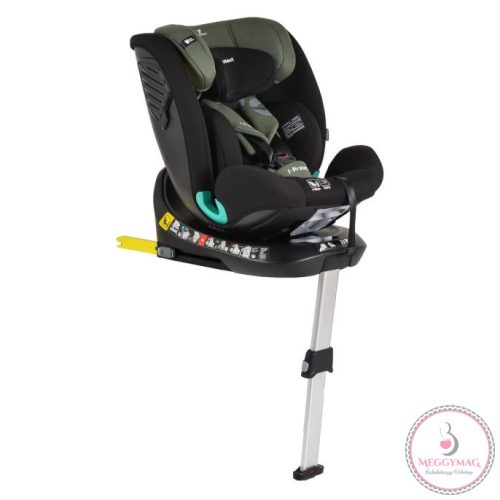 Cangaroo i-PROTECT isofixes autósülés 40-150 cm támasztólábbal, 360 fokban forgatható ZÖLD, KÉSZLETEN A BOLTBAN!