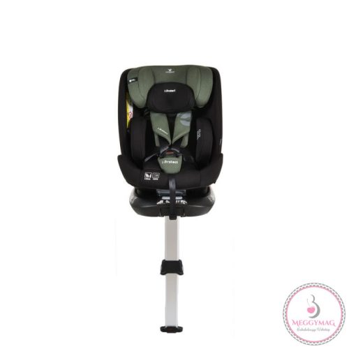 Cangaroo i-PROTECT isofixes autósülés 40-150 cm támasztólábbal, 360 fokban forgatható ZÖLD, KÉSZLETEN A BOLTBAN!