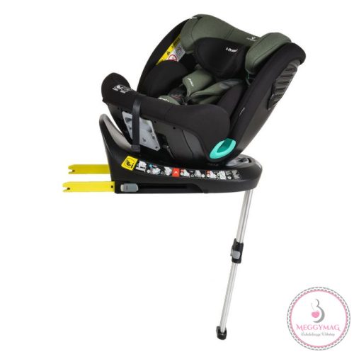 Cangaroo i-PROTECT isofixes autósülés 40-150 cm támasztólábbal, 360 fokban forgatható ZÖLD, KÉSZLETEN A BOLTBAN!