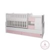Lorelli MiniMax kombi ágy 72x190 - White / Orchid Pink
