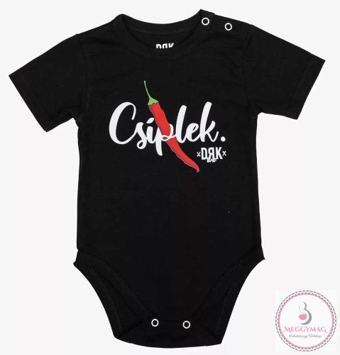 DRK "Csíplek" mintával nyomott rövid ujjú baba body