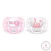 Philips AVENT játszócumi ultrasoft 0-6hó lány Text 2db, UTOLSÓ DARAB!