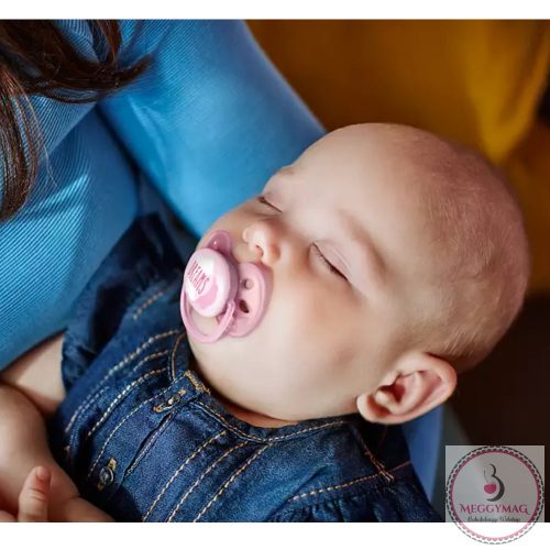 Philips AVENT játszócumi ultrasoft 0-6hó lány Text 2db, UTOLSÓ DARAB!