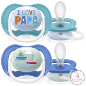 Philips AVENT játszócumi ultra air 6-18hó fiú Text 2db