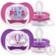 Philips AVENT játszócumi ultra air 6-18hó lány Text 2db