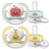 Philips AVENT játszócumi - ultra air 0-6hó neutral 2db alma-körte