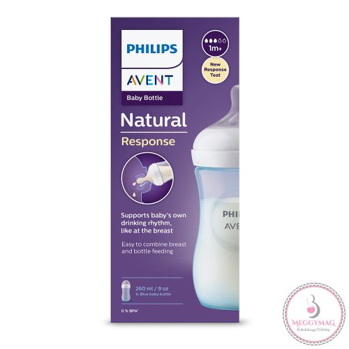 Philips AVENT cumisüveg Natural Response 260ml kék