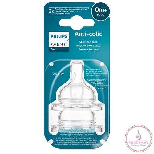 Philips AVENT etetőcumi Anti-Colic 2db 1 cseppes 0hó