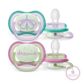   Philips AVENT játszócumi Ultra Air éjszakai 0-6hó lányos 2db
