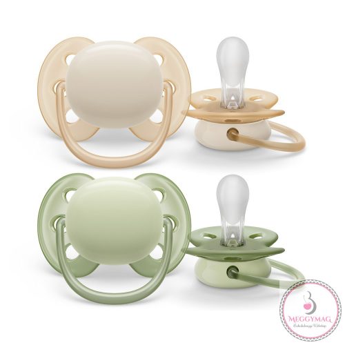 Philips AVENT játszócumi Ultrasoft Premium neutral 0-6hó fiús 2db