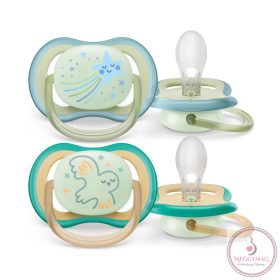   Philips AVENT játszócumi Ultra Air éjszakai 0-6hó fiús 2db