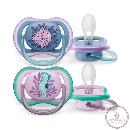Philips AVENT játszócumi Ultra Air tengeri állatos 6-18hó lányos 2db