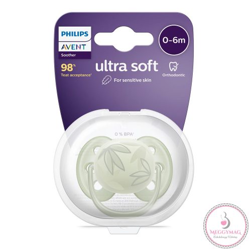Philips AVENT játszócumi Ultrasoft Premium 0-6hó zöld 1db