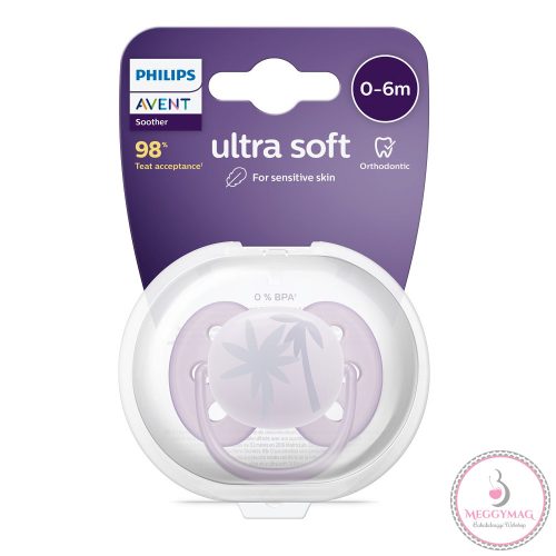 Philips AVENT játszócumi Ultrasoft Premium 0-6hó lila 1db