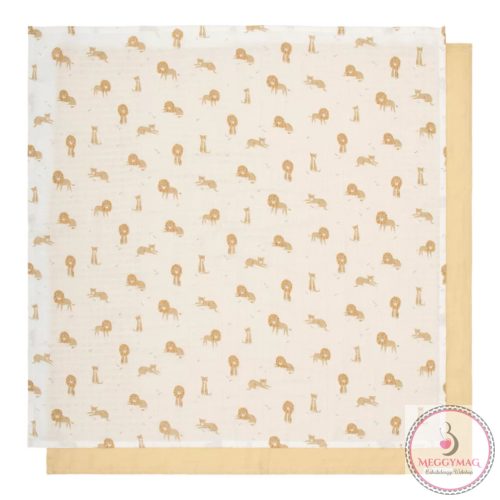 Little Dutch muszlin textilpelenka 70x70 cm 2 db - Safari Leo