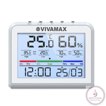 Vivamax Páratartalom- és hőmérő KÉSZLETEN A BOLTBAN!