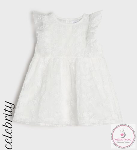 Alkalmi kislány csipke ruha, keresztelő ruha babáknak, 86-os