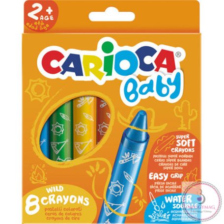 Lemosható extra puha Baby zsírkréta szett 8db - Carioca