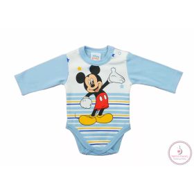 Hosszú ujjú baba body Mickey egér mintával 74-es