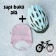 Symbyo Sapka bukósisak alá, Púderrózsaszín 45-50 cm (kb. 1-2 éves)