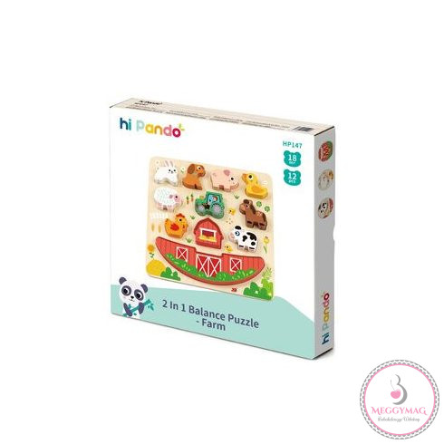 MONI 2IN1 balance puzzle egyensúlyozó játék FARM, KÉSZLETEN A BOLTBAN!