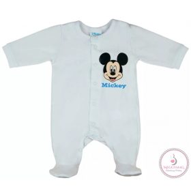   Disney Mickey elöl patentos hosszú ujjú baba rugdalózó 44-es