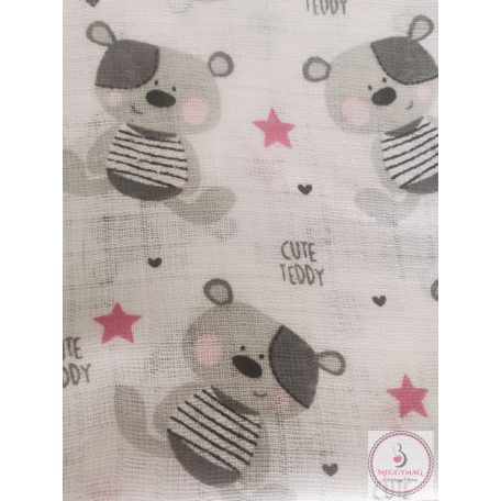 Vaganza mintás textil pelenka 70*80 cm Teddy maci