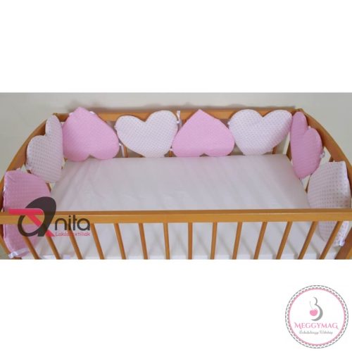 Szívecske párnák kiságyba, 4 darab/szett