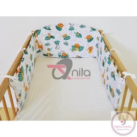   Rácsvédő, íves fejvédő kiságyba 200 x 25 cm K374 szafari 