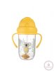 Canpol babies Cseppmentes szívószálas pohár nehezékkel Exotic Animals 270ml 6hó+ sárga