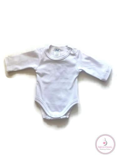 Fehér baba hosszúujjú body 50-es