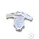 Fehér baba hosszúujjú body 50-es