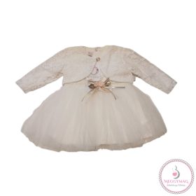 Alkalmi kislány ruha, keresztelő ruha boleróval 80-as