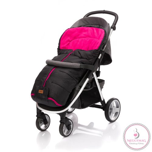 Fillikid bundazsák babakocsiba Eco big 1220-22 fekete pink béléssel