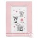 Pelenkázó lap puha kicsi 50*70 cm Cuki állatok pink