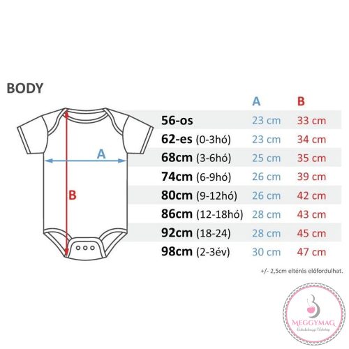 Rövid ujjú baba body Zsiráf 80