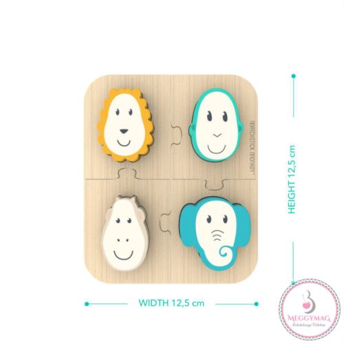 MM ÁLLATOS FORMABEILLESZTŐ FA PUZZLE