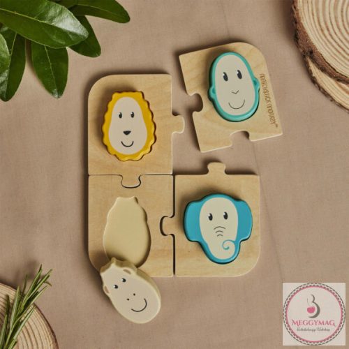 MM ÁLLATOS FORMABEILLESZTŐ FA PUZZLE