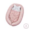Berrybaby Babafészek szett - Púder minky - fehér csillagos