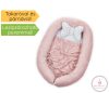 Berrybaby Babafészek szett - Púder minky - fehér csillagos