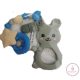 NuskyToys szilikon rágóka nyuszi Kék 