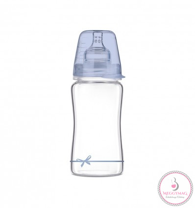 Lovi cumisüveg Diamond Glass 250ml 3hó+ Baby Shower fiú