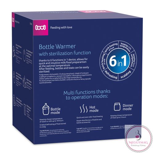 Lovi 6az 1-ben elektromos cumisüveg melegítő fehér