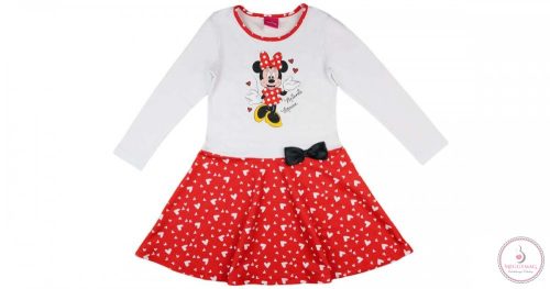 Disney Minnie szívecskés hosszú ujjú ruha, 98-as