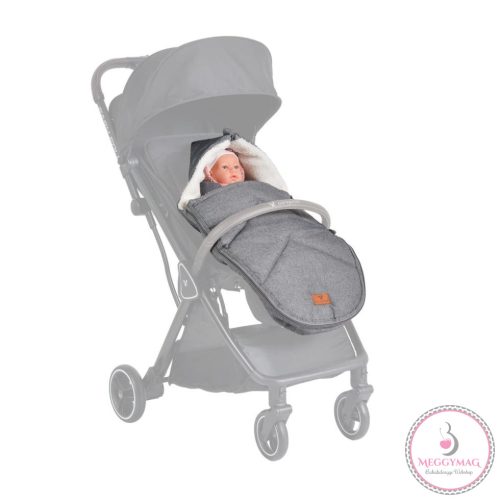 Cangaroo Luxe babakocsi bundazsák 42x80cm hordozós szürke KÉSZLETEN A BOLTBAN!